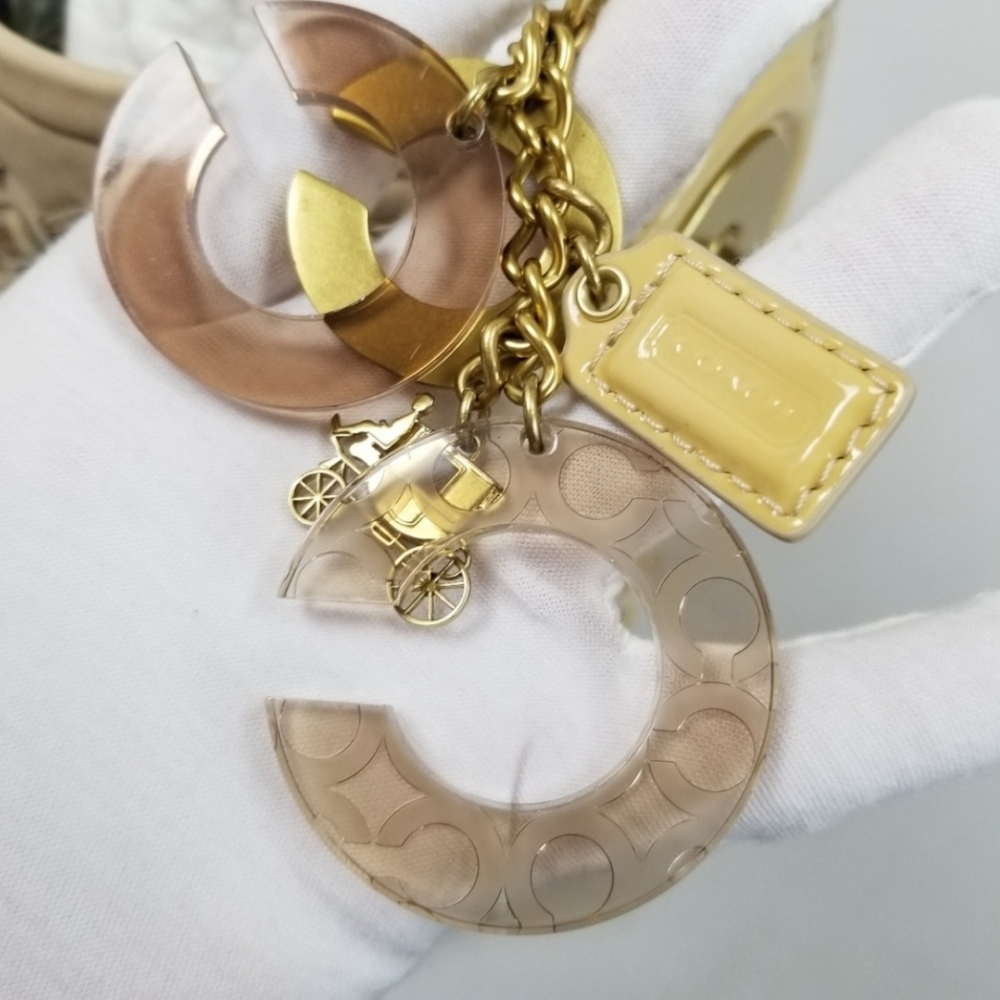 COACH LE PEYTON WOVEN LEATHER LG SHOULDER BAG  Rare! - Picture 4 of 15